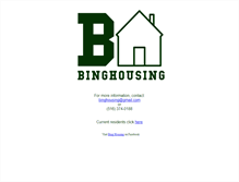 Tablet Screenshot of binghousing.com